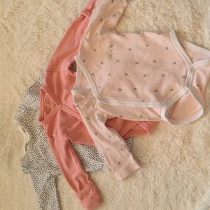 3 organic long sleeve onsies